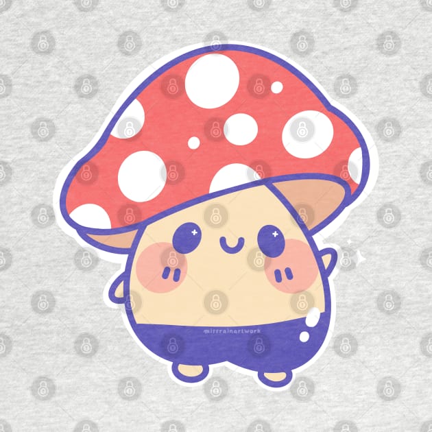 kawaii mushroom by missrainartwork 